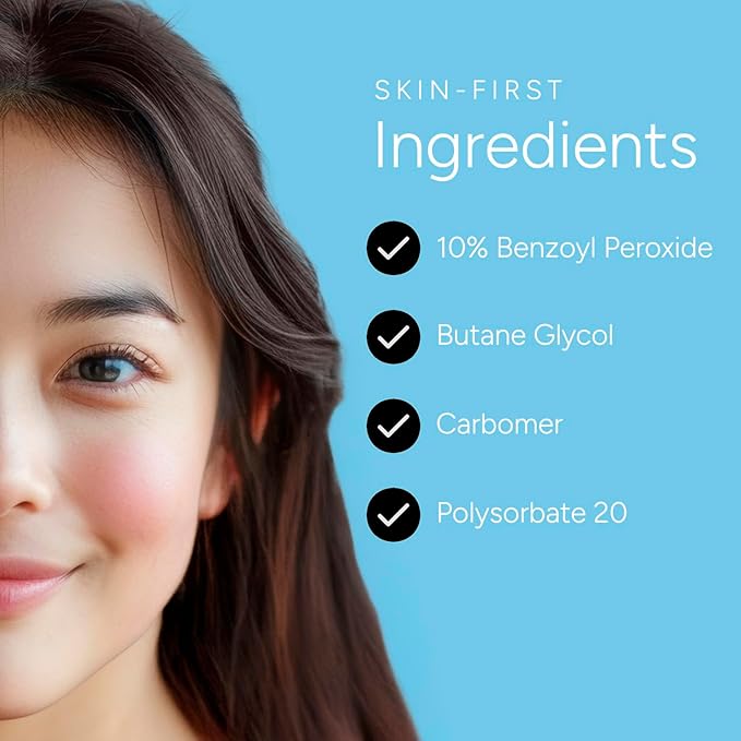 Rachel Moayer Clear Acne Face Wash & Acne Body Wash Gel Cleanser with 10% Benzoyl Peroxide, Ideal for Back Acne, Clear and Prevent Breakouts with Body Wash for Acne Prone Skin, Non-Irritating Formula