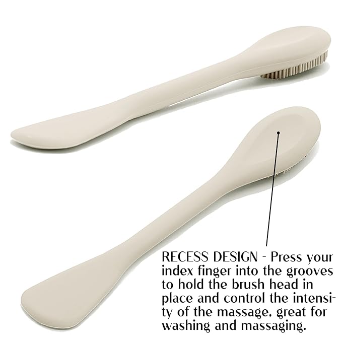 Face Mask Brush Applicator, Mask Brushes For Facials Cleansing & Exfoliating, Facial Clay Mask Applicator Tool Silicone Mask Spatula Cream Skincare For Apply Cream, Lotion, Mud, Clay (Black+Starlight)