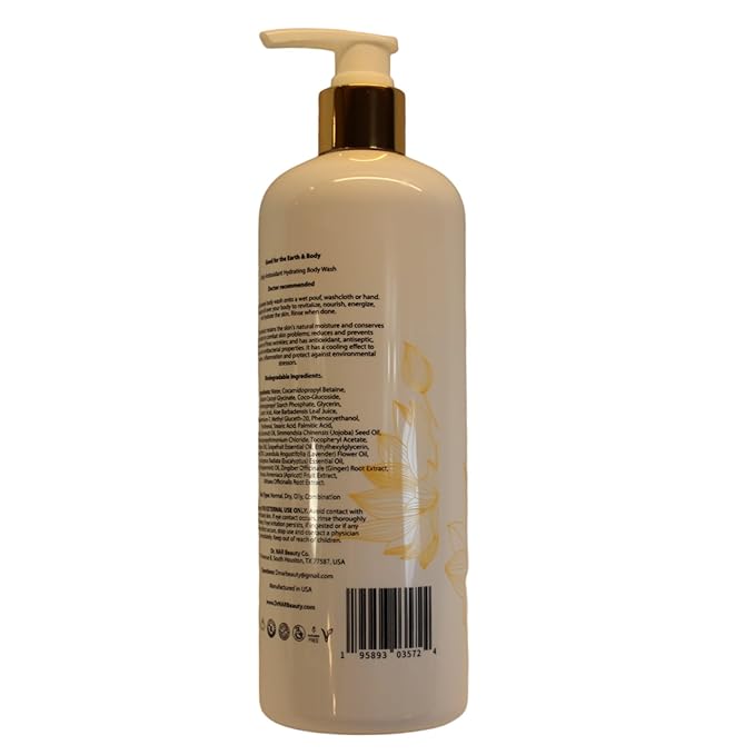 Dr. NAR Beauty Algae Oil Body Wash – Non-Foaming, Moisturizing Cleanser for Dry & Sensitive Skin – Vegan, Sulfate-Free, Gentle Plant-Based Formula – 16 oz