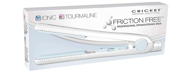 Cricket Friction Free Professional Styling Flat Iron Hair Straightener - Ceramic Tourmaline Technology, Quick Heat Up to 392°F, 1-Inch Plates Hair Straighteners for Women & Men & Stylists