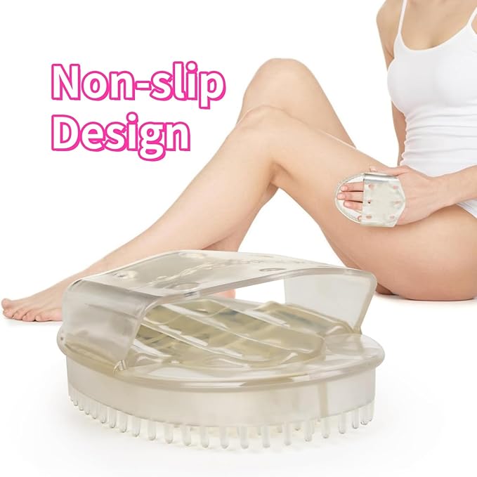 Meridian Pressure Brush Body Relaxation Massage Comb Essential Oil Brush Body Scrubber Bath Body Brushes SPA Massager Device, for Meridian Scalp Full Body Relaxation Massage (2 Pcs) (White)