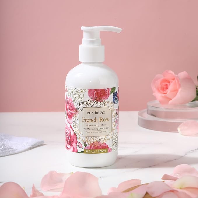 ROMIIE ZOI Daily Hand & Body Lotion with Moisturizing Shea Butter - French Rose - 236 ML / 8 FL OZ