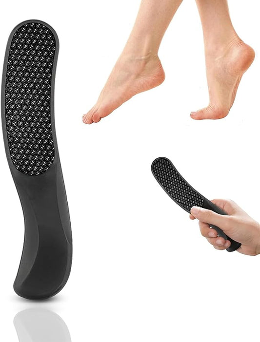 Nano Glass Foot File,Foot Callus Remover Hard Skin Remover for Feet with Handle Foot File Callus Remover with Nano-Level Grinding Points Durable Foot Scrubber Dead Skin Removal for Wet Dry (Black)