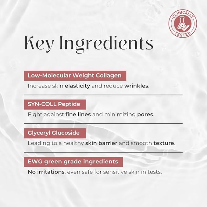 Collagen Sheet Mask – Hydrating Korean Face Mask for Fine Lines & Anti-Aging, Deep Moisture, Radiant Skin Boost, Bio-Collagen Facial Masks (4 Pack)