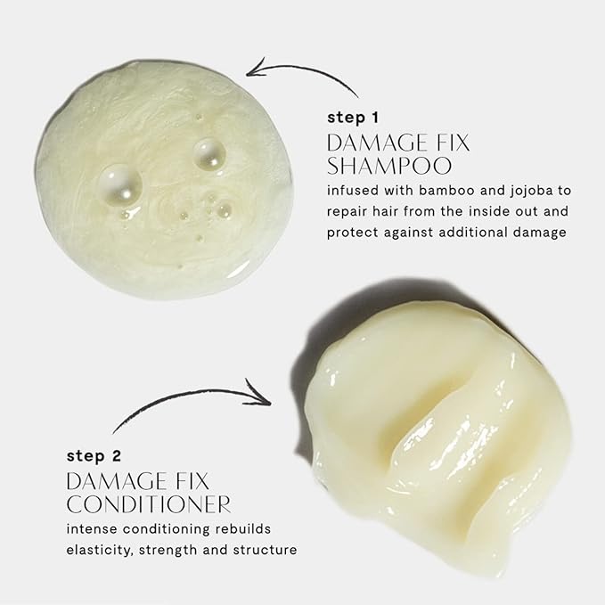 Privé Damage Fix Hair Shampoo for Women & Men - Sulfate-Free Repair Shampoo for Damaged Hair - Strengthening & Moisturizing Formula for Dry, Dull & Over-Processed Strands (12 oz)