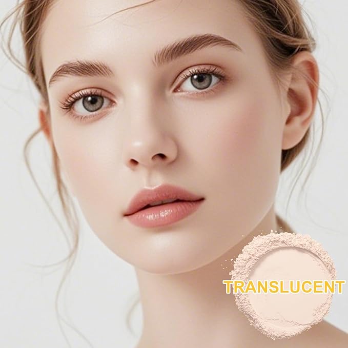 Mineral Sunscreen Setting Powder, SPF 35 Brush Sunscreen Powder for Face & Scalp, Long Lasting Lightweight Breathable, Oil Control Natural Matte Finish (#01 Translucent)