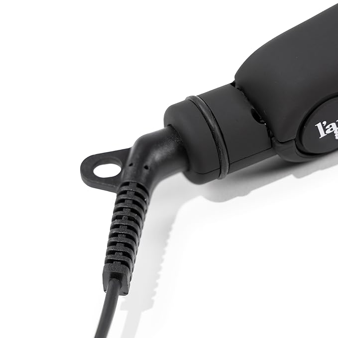 L'ANGE HAIR Aplatir Ceramic 1" Flat Iron | Adjustable Temp & Dual Voltage Hair Straightener | Tourmaline-Infused Plates for Smooth, Frizz-Free Styling | 1 Inch Styling Tool (Black)