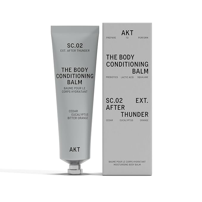 AKT The Body Conditioning Balm 3.4 Fl Oz, Firming Cream, Hydrating Body Balm with Olive Squalane & Lactic Acid, Vegan Moisturizer, Plastic Free, Sc.02 After Thunder, All Genders