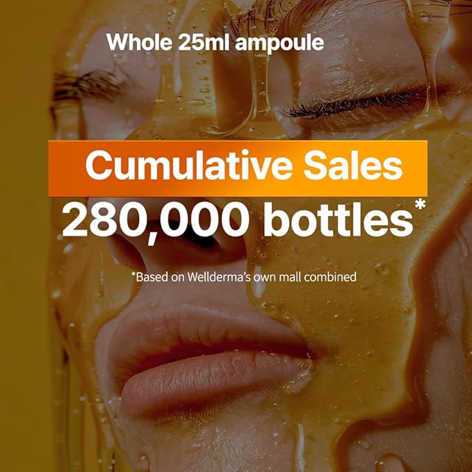 WELLDERMA Propolis 1000 Energy Boosting Sheet Mask – 5 Sheets | Korean Face Mask for Hydration, Vitality & Radiant Care | Infused with Propolis Extract 1,000ppm & Honey