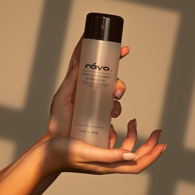 RAYA Aloe Cucumber Astringent 16 oz (202) | Gentle Pore Tightening and Smoothing Facial Toner for Dry and Sensitive Skin | Helps Refine, Cool, and Sooth | Smooths Complexion When Used Before Make-Up