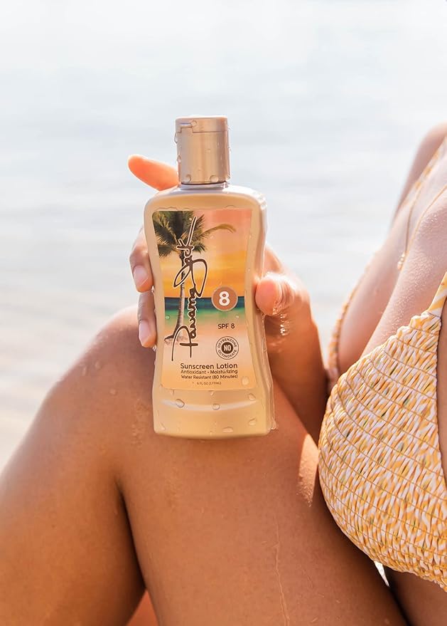 Panama Jack Sunscreen Tanning Lotion - SPF 8, PABA, Paraben, Gluten & Cruelty Free, Antioxidant Moisturizing Formula, 6 FL OZ (Pack of 6)