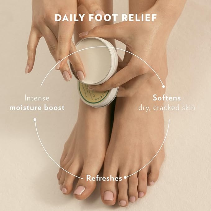 Alba1913 Vegan Foot Cream for Dry Cracked Heels & Feet – Instant Moisture Boost, Care Products for Cracked Heel Repair, Daily Foot Moisturizer Cream for Women & Men w/ Shea Butter & Coconut Oils - 50g