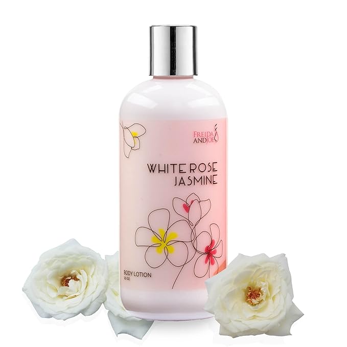 Home Spa Gift Fragrance Body Lotion Luxury Firming Scented 10oz Deep Moisturizing Fragrance Body Lotion for Women (White Rose Jasmine)