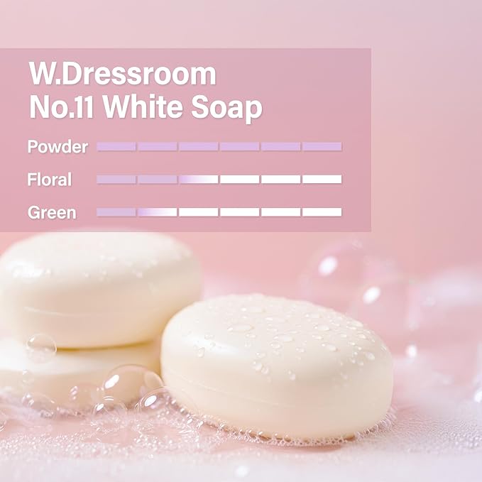 W.Dressroom Moisturizing Hand Cream for Dry Hands, Non-Greasy, Quick-Absorbing Korean Hand Lotion, Travel Size 1.69 fl oz (50 ml), No.11 White Soap Scent