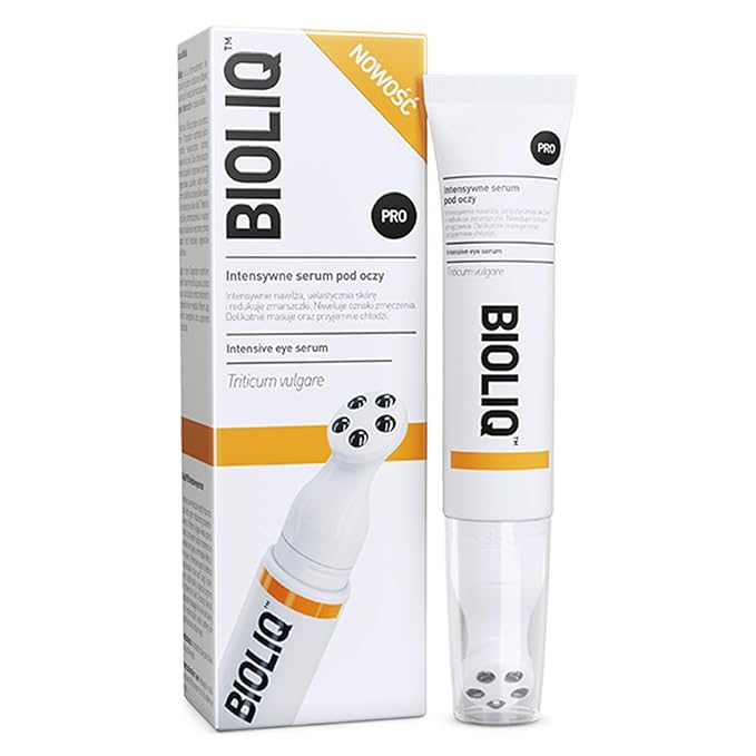 Bioliq - Pro Intensive Eye Serum - Hyaluronic Acid for Moisturizing, Wheat Sprout Extract for Wrinkle Smoothing, Dark Circle, Cooling Roller - 15 ml