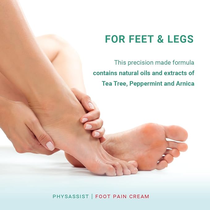 PhysAssist Soothing Foot Cream to Feet and Legs. 4 oz Jar