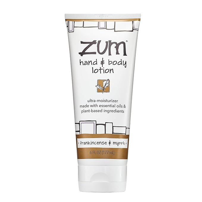 Indigo Wild Zum Hand & Body Lotion - Natural Hand Lotion for Dry Hands - Body Lotion for Women & Men - Body Moisturizers Include Shea Butter, Jojoba Oil & More - Frankincense & Myrrh Scent - 6 fl oz