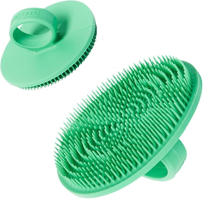 Boie USA Face Scrubber - Handheld Facial Tool, Deep Cleansing Exfoliating Facial Brush. Fights Acne with Gentle, Silicone-Like Bristles, Long Lasting, & Hypoallergenic (Mint)