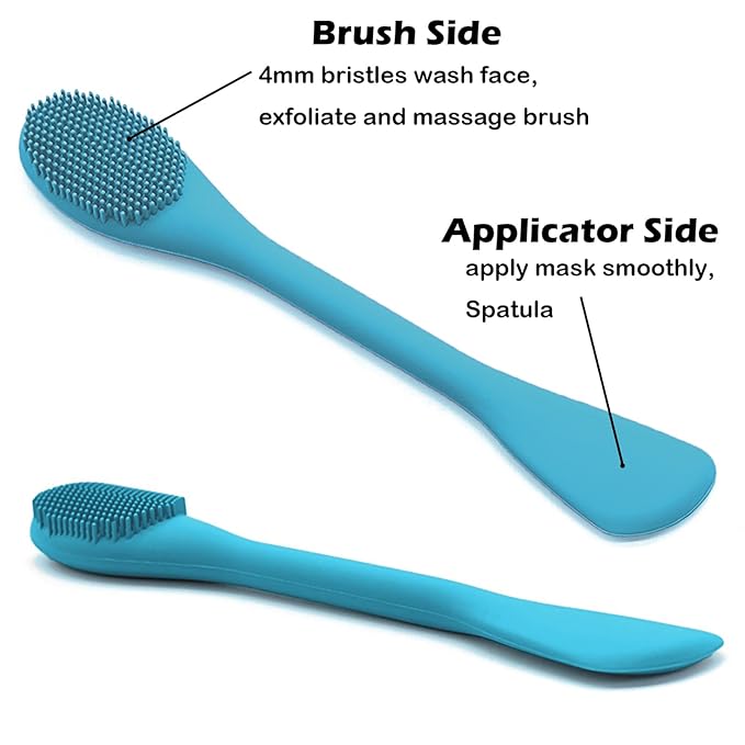 Pore Brush & Face Mask Applicator, Lymphatic Drainage Brush | Face Scrubber, Silicone Jelly Brush for Deep Pore Cleansing, Face Brush for Lymphatic Drainage Massager, Applicator for Mud, Clay