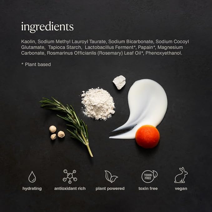 evolvetogether x Joanna Czech Rosemary Enzyme Twice-Daily Face Cleanser for Women & Men | Hydrating, Gentle Enzymatic Formula For All Skin Types | Vegan, Toxin-Free | Made in USA (Fiji, 1.41 Oz)