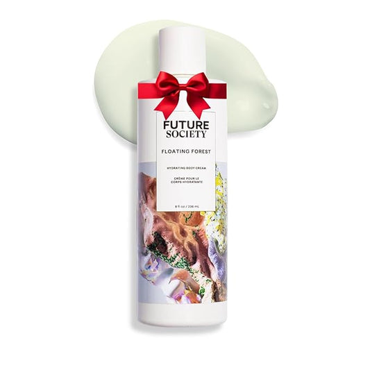 Future Society Floating Forest Body Lotion - Luxury Aquatic Floral Scented Body Cream with Notes of Bergamot, Freesia & Musk - Moisturizes & Replenishes Dry Skin - Hydrating & Perfumed Lotion - 8oz