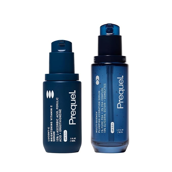 Prequel Skin Radiance & Hydration Duo: Lucent-C Vitamin C Serum and Multi-Quench Plumping Hydration Serum