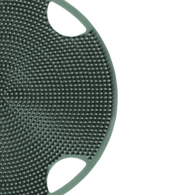 Boie USA Flat Body Scrubber - Hygienic, Exfoliating Loofah Alternative - Feels Like Silicone Scrubber Gentle on Sensitive Skin, Hypoallergenic, BPA- & Latex-Free, Made in The USA (Sage)
