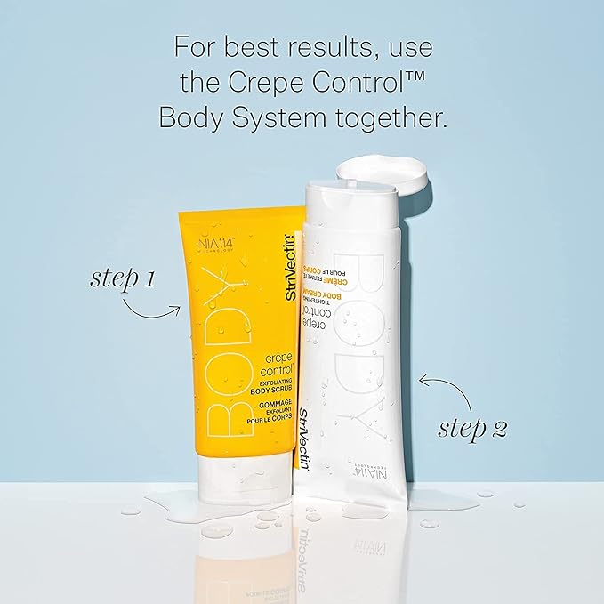 StriVectin Tighten & Lift Crepe Control Exfoliating Body Scrub, Targets Crepiness and Rough, Dull Skin, 5 Fl Oz, white