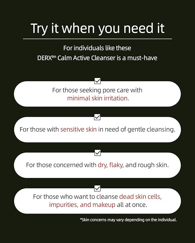 DERX Facial Cleanser for Sensitive & Oily Skin – Calm Cleansing Foam with Plant Tannin, Redness Relief & Oil Control, Oxygen Bubble Technology, Korea Skincare (120ml/4.05 fl.oz.)