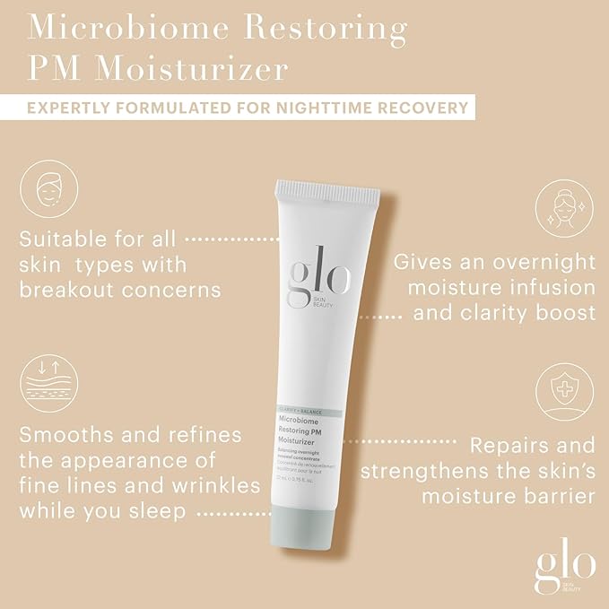 Glo Skin Beauty Clear Skin Hydration Duo Travel Size Skincare Set Includes BHA Clarifying Gel Moisturizer + Microbiome Restoring PM Moisturizer – For Clear Skin On The Go