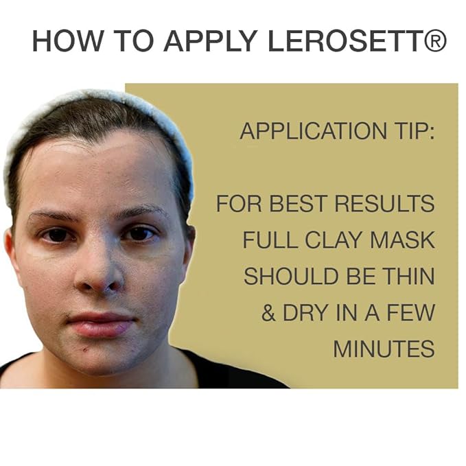 LEROSETT Facial Clay Mask for Balanced, Clear-Looking Skin. Helps Refine Pores & Reduce Excess Oil. 100% Natural, Spa-Grade, Made in Sweden Since 1987