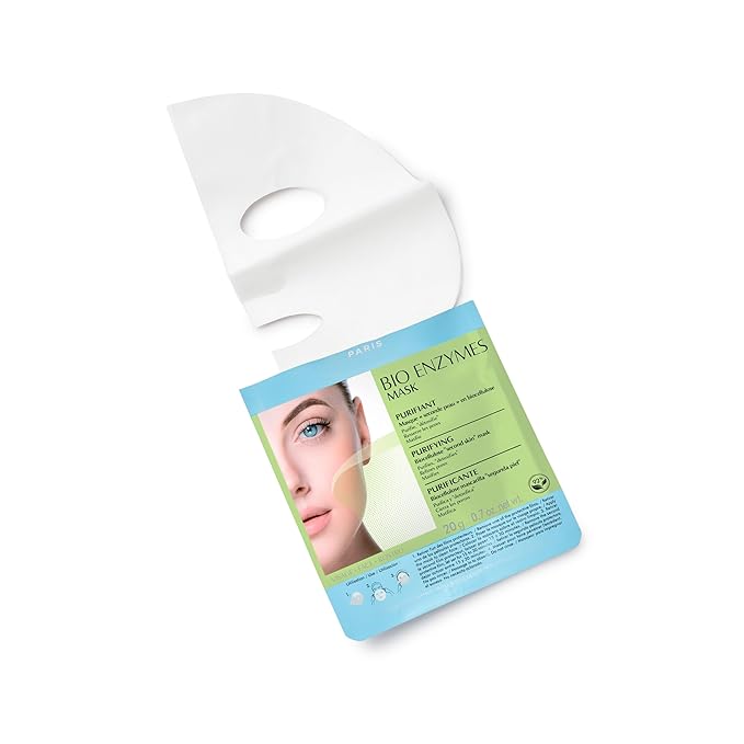 Talika Bio Enzymes Purifying Sheet Mask - Smoothing & Pore Refining Mask - Biocellulose Moisturising Mask - Second Skin Effect Beauty Sheet Mask - 20g