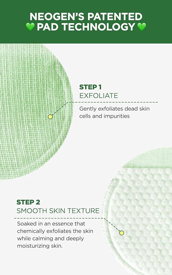 DERMALOGY by NEOGENLAB Bio-Peel Gauze Peeling Pads, Green Tea, 8 Count