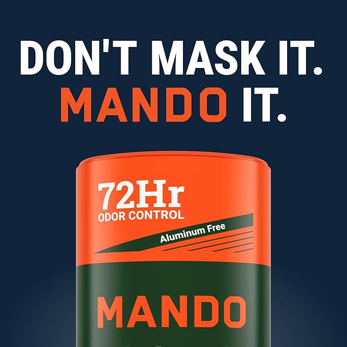 Mando Whole Body Deodorant - Invisible Cream Tube and Solid Stick - 72 Hour Odor Control - Aluminum Free, Baking Soda Free, Skin Safe - 3.0 Oz Tube and 2.6 Oz Solid Stick - Clover Woods