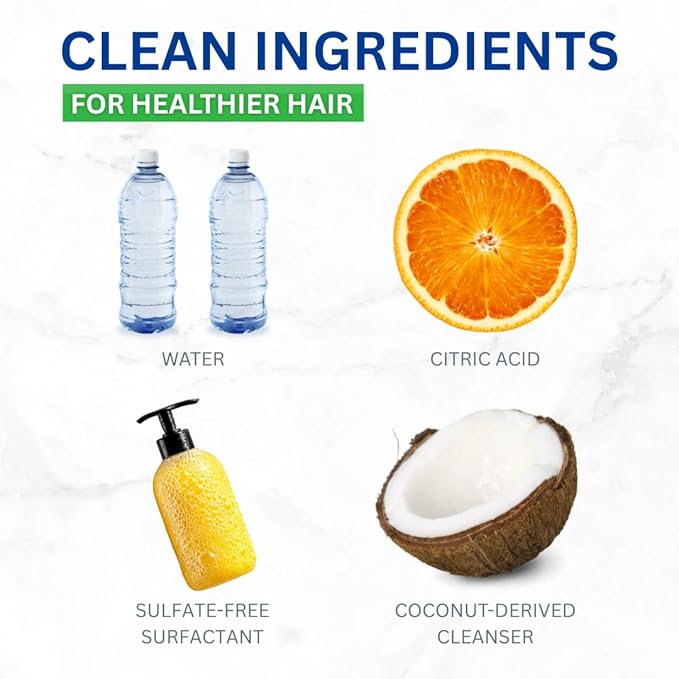 Pure Refresh Hard Water Shampoo – Deep Cleansing Hair Treatment for Well Water, Gently Removes Mineral Buildup, Clarifying & Color-Safe, Made in USA (16oz)