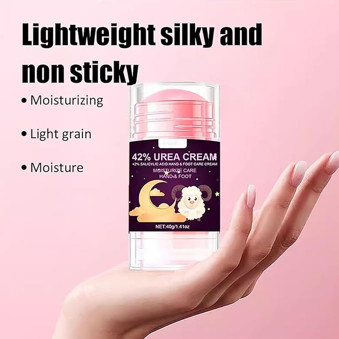 42% Urea Cream with 2% Salicylic Acid, Hand and Foot Cream Stick for Hydrates and Repairs Rough, Dry, Thick & Cracked Skin, Callus Remover, Soothing Skin Care for Women and Men 1.41oz