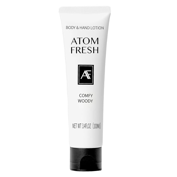 Atom Fresh Hand Cream for Women, Comfy Woody | Deep Repair Hand Lotion with Ceramides & Niacinamide | Strengthens Skin Barrier & Soothes Dry, Sensitive Hands | Fast-Absorbing, Vegan (3.4 fl oz)