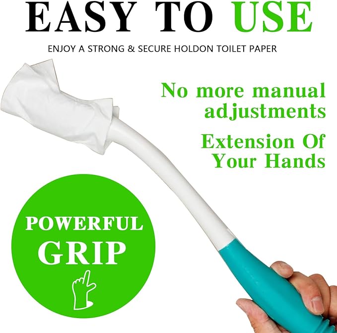 15" Long Reach Comfort Butt Wiper Tools,Wiping Wand Toilet Aid for Wiping,Handicap Assistance for Bottom, Personal Hygiene,Seniors,Surgery Recovery Handicap Accessories for Daily Living