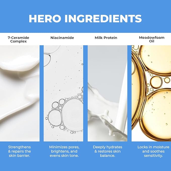 Conscious Chemist® Hydrating Milky Face Toner – 3.4 fl oz (100ml) | with 7 Ceramide Complex & Niacinamide | Soothes, Smooths & Strengthens Skin Barrier | for Glowing Skin | All Skin Types