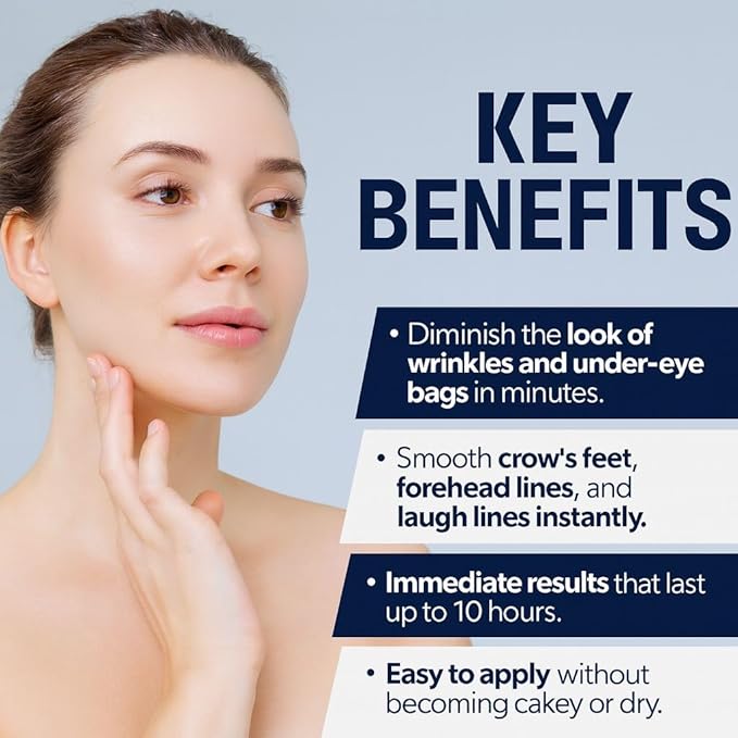 Instant Firming Eye Serum, Anti-Aging Formula for Under Bags and Wrinkles | Under Eye Cream, Wrinkle Filler, Visibly Improves for Bags Dark Circles Treatment for Puffines, 10ml(0.35 oz)