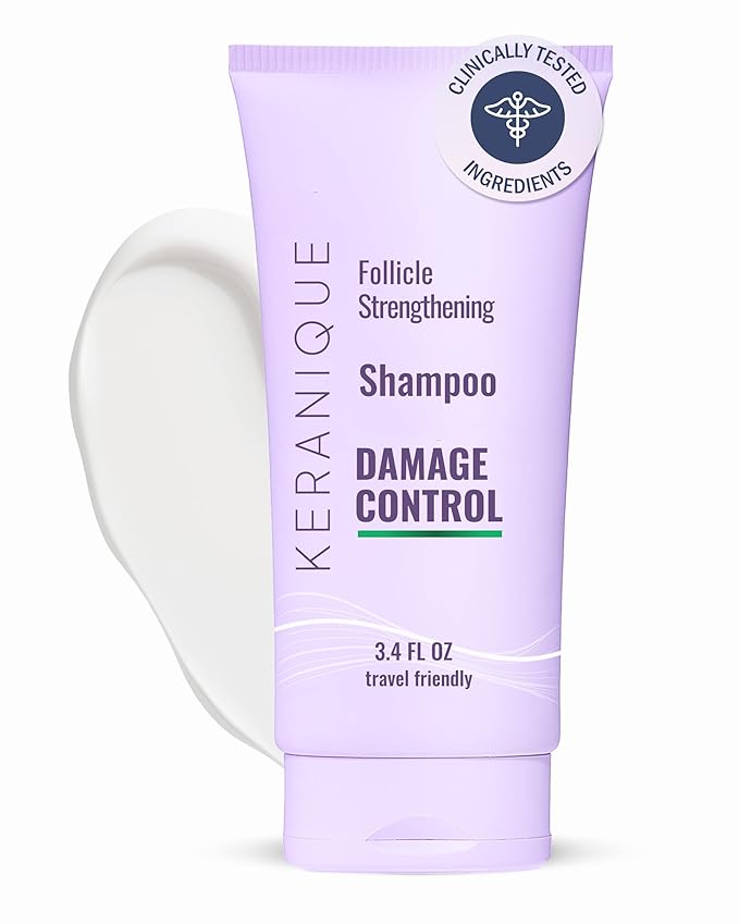 Keranique Shampoo for Dry, Damaged Hair - Keratin-Infused, Sulfate-Free, Anti-Hairfall Control, Deep Repair