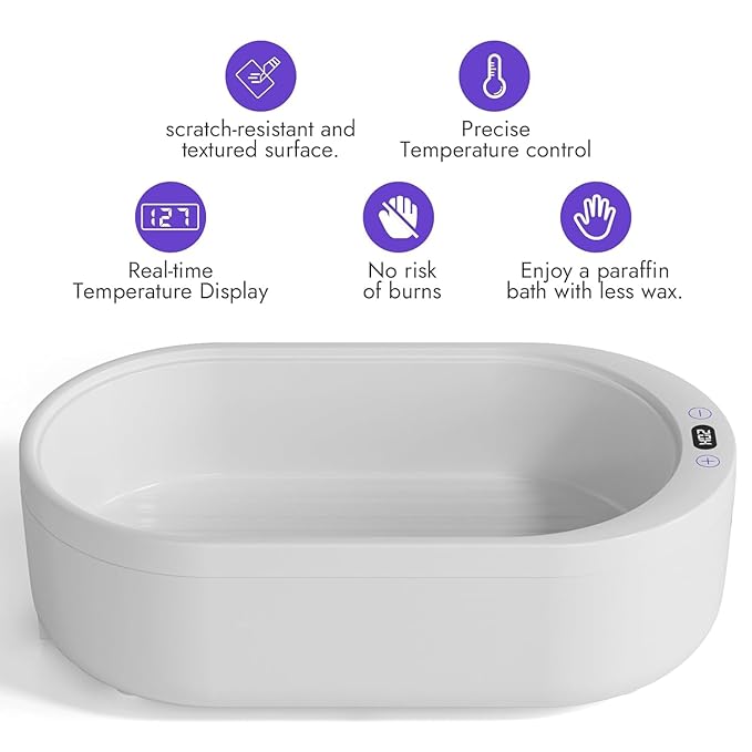 Small Paraffin Wax Machine for Hands - Professional Hand Wax Paraffin Machine 2L With 4Pack Paraffin Wax Refills Digital Display Screen for Paraffin Baths
