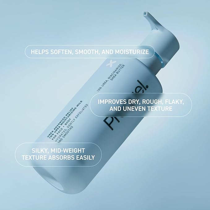 Prequel Skin Urea Advanced Relief Moisturizing Milk, 10% Urea Lotion for Face and Body, Unscented, Hydrating Cream for Extremely Dry Skin, Soothing for Sensitive Skin - 6.75 fluid ounce (Pack of 2)
