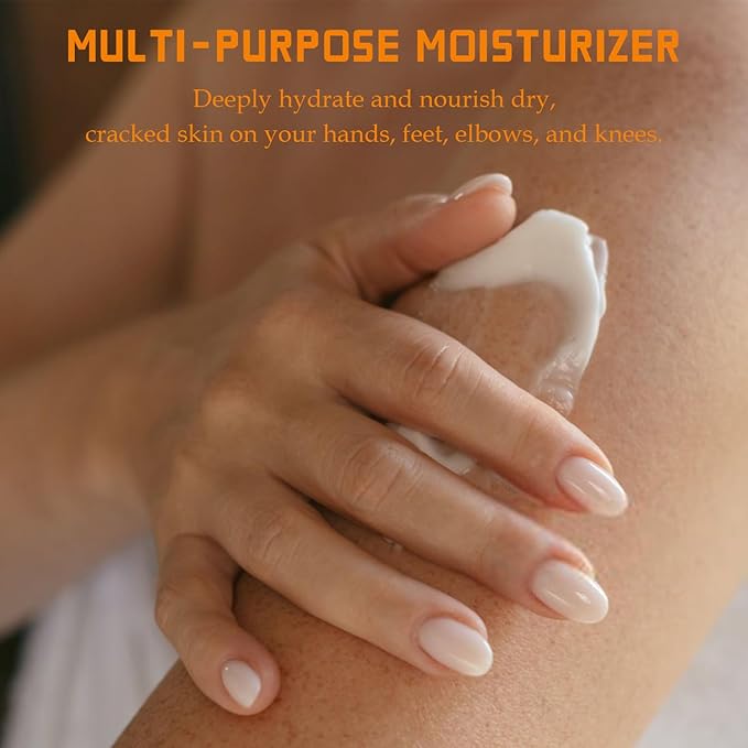 Fragrance Free 60% Urea Cream plus 2% Salicylic Acid, for Dry Cracked Hands Knees Feet Heels, Repair Unscented Foot Cream for Dead Skin, Lotion for Moisturizing and Softening 6.76 OZ