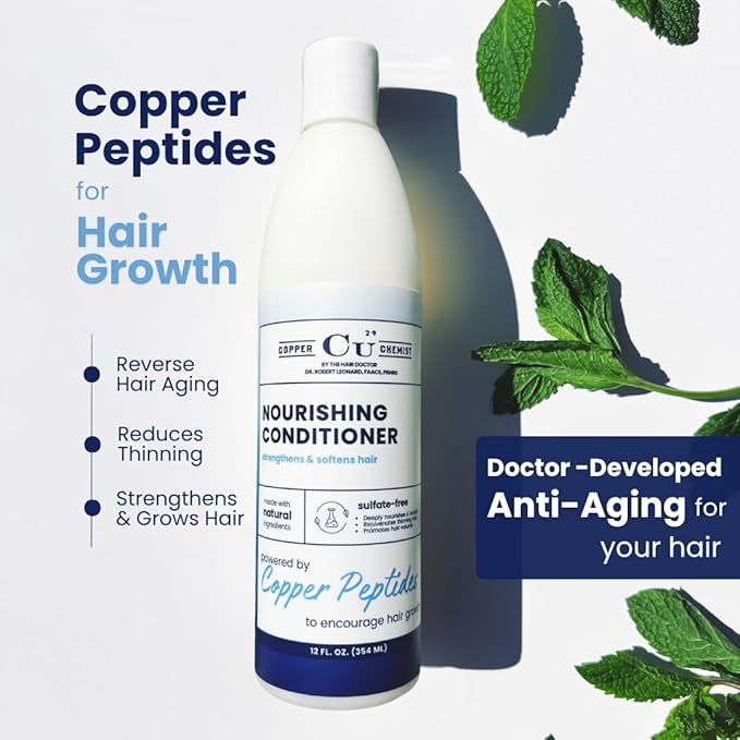 Copper Chemist Anti-Thinning Hair Growth Thickening Conditioner For Men & Women For Dry, Damaged Hair - Fuller & Hydrated - Natural Hydrating Thickener - Dr. Developed Hair, Beauty & Personal Care
