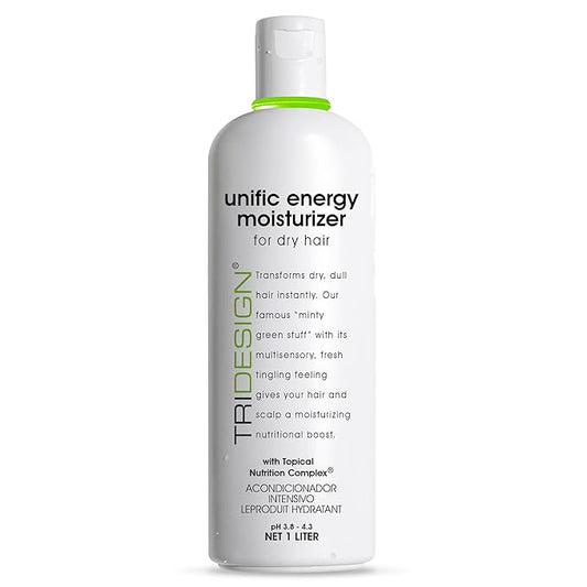 TRIDESIGN Unific Energy Moisturizer - Deep Hair Conditioner for Dry Damaged Hair - Moisturizing for Curly, Frizzy, Thick Hair - Hydrating Conditioner for Men and Women, 32 oz