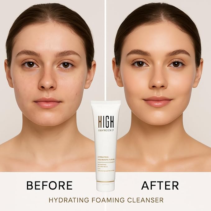 Hydrating Facial Cleanser – Gentle Foaming Wash with Glycerin, Chamomile & Green Tea for Soft, Calm, Radiant Skin – Removes Impurities Without Stripping Oils