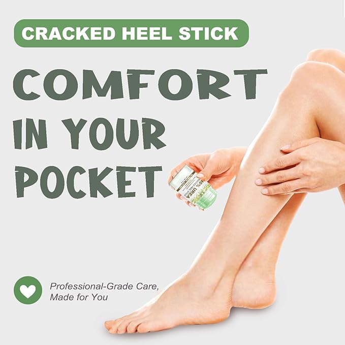 Urea Cream Stick 40% for Feet Maximum Strength, Foot Lotion Stick for Rough Thick Dry & Cracked Skin, with Coconut Oil, Green Tea Extract, Tea Tree and Aloe Vera - 1.41oz