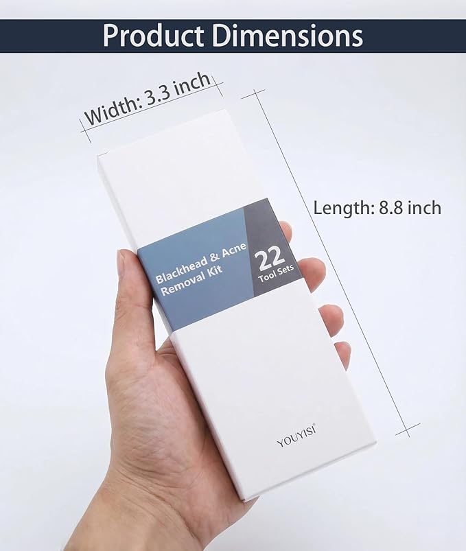 22 Pcs Pimple Popper Tool, Blackhead Remover Acne and Zit Comedone Extractor Kit