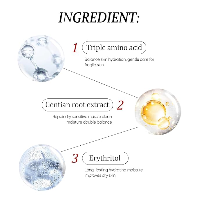 Amino Acid Foaming Facial Cleanser with brush(2.87Floz)–Makeup & SPF Remover,Unscented Hydrating Cleanser for Sensitive Skin,Oil-Free Pore Cleansing Daily Skincare